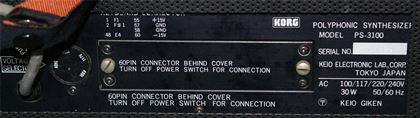 Korg-PS-3100, switchable voltage AS SEEN